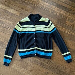 Oliver Perry 80s Striped Cardigan Set